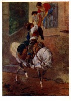 Картины - К. П. Брюллов (1799 - 1852). Возвращение римского пастуха домой. Акварель.1852 г.