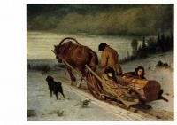 Картины - В. Г. Перов (1833 - 1882). Проводы покойника. 1865 г.