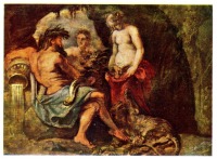 Картины - Питер Пауль Рубенс (1577 - 1640). Бог реки Шельды, Кибела и богиня Антверпена.
