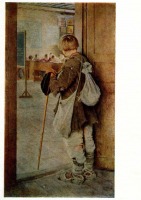 Картины - Н. П. Богданов - Бельский (1868 - 1943). У дверей школы. 1897 г.