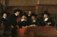 Картины - Рейксмузеум в Амстердаме.  Синдики цеха суконщиков. 1662