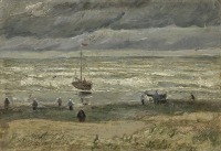 Картины - Национальный музей Винсента Ван Гога.  Амстердам. Пляж в Схевенингене. 1882