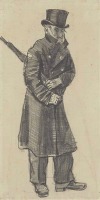 Картины - Музей Креллер-Мюллера. Оттерло. Старик из богадельни с зонтиком. 1882