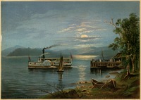 Картины - Озеро Винниписеоги в лунном свете