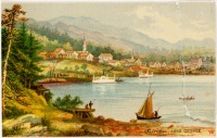 Картины - Парусная лодка на озере Лэйк-Джордж в Саратоге