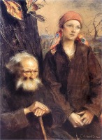 Картины - Картина.  Теодор Аксентович.  Старець і дівчина.