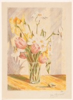 Картины - Тюльпаны и нарциссы в вазе