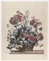 Картины - Букет цветов в плетёной корзине