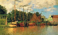 Картины - Клод Моне. Порт в Заандаме. 1871