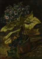 Картины - Винсент Ван Гог. Голубые цинерарии в цветочном горшке