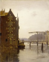 Картины - Виллем Витсен. Старые склады в Амстердаме