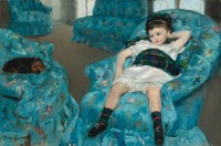 Картины - Девочка в синем кресле