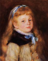Картины - Мадемуазель Гримпель с голубой лентой в волосах