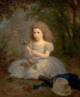 Картины - Картини  польських  художників. Портрет дівчинки.