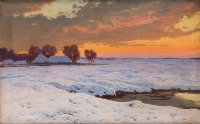 Картины - Картини  польських  художників.  Зимовий пейзаж.