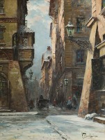 Картины - Картини  польських  художників.  Вулиця старого міста.