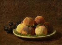 Картины - Анри Фантен-Латур. Персики и виноград