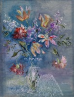 Картины - Жан Дюфи. Букет цветов в вазе
