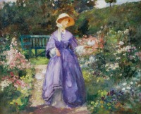 Картины - Осмунд Питтман. Женщина в фиолетовом платье
