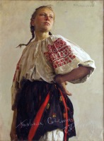 Картины - Картина. Молода дівчина. Михаїл Ряснянський (1926-2003).