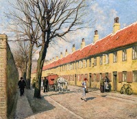 Картины - Картина.  Поль- Густав Фішер (1860-1934) - датський художник. Довгий будинок.