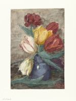 Картины - Букет тюльпанов в вазе