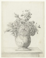 Картины - Жан Бернард. Букет летних цветов в вазе