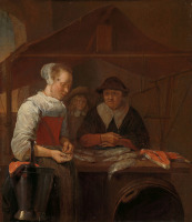 Картины - Квиринг Герритц, ван Брекеленкам, В рыбной лавке
