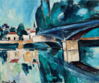 Картины - Морис де Вламинк, Мост в Ножане