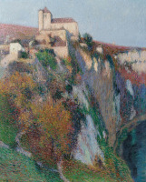 Картины - Анри Мартен, Церковь Сен-Сирк на скале Лота