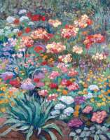 Картины - Жак Мартен-Ферье, Цветы в саду