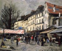 Картины - Таканори Огисс, Рынок в Париже