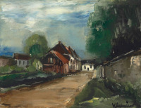 Картины - Морис де Вламинк, Улица в деревне
