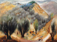 Картины - Рувим Рубин, Цфат в Галилее
