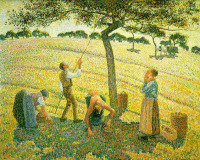 Картины - Картини.  Каміль  Піссарро (1830-1903). Збирання яблук.