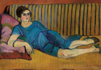 Картины - Сюзанна Валадон, Женщина на диване