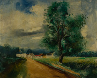 Картины - Морис де Вламинк, Пейзаж с одиноким деревом