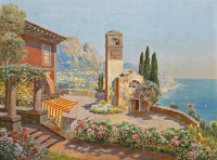 Картины - Алоиз Арнеггер, Вилла в Амальфи