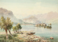 Картины - Генри Уимбуш, Изола Белла на озере Маджоре