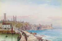 Картины - Генри Уимбуш, Вид с пирса гавани на собор Св. Андрея и замок