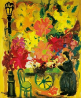 Картины - Эммануэль Мане-Кац, Цветочная тележка и цветочница