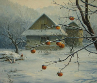 Картины - Картини  українських  художників. Яблука в снігу. Ігор Роп