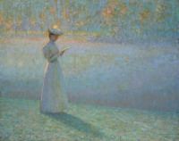 Картины - Анри де Сиданер, Читающая женщина в пейзаже