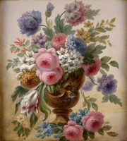 Картины - Неизвестный художник, Цветы в вазе Людовика XV