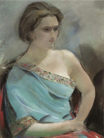 Картины - Сергей Чехонин, Портрет жены художника