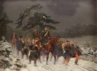 Картины - Кристиан Селл, Прусские уланы и пехота с пленными