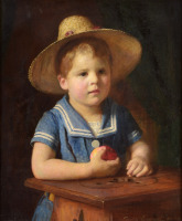 Картины - Фридрих Самуэль Бомонт, Портрет мальчика в шляпе