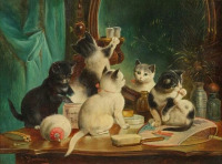 Картины - Карл Рейхерт, Играющие котята