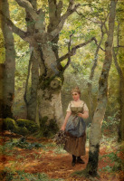 Картины - Генрих Бёмер. Прогулка в лесу