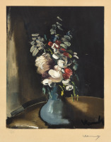 Картины - Морис де Вламинк. Букет в голубой вазе
